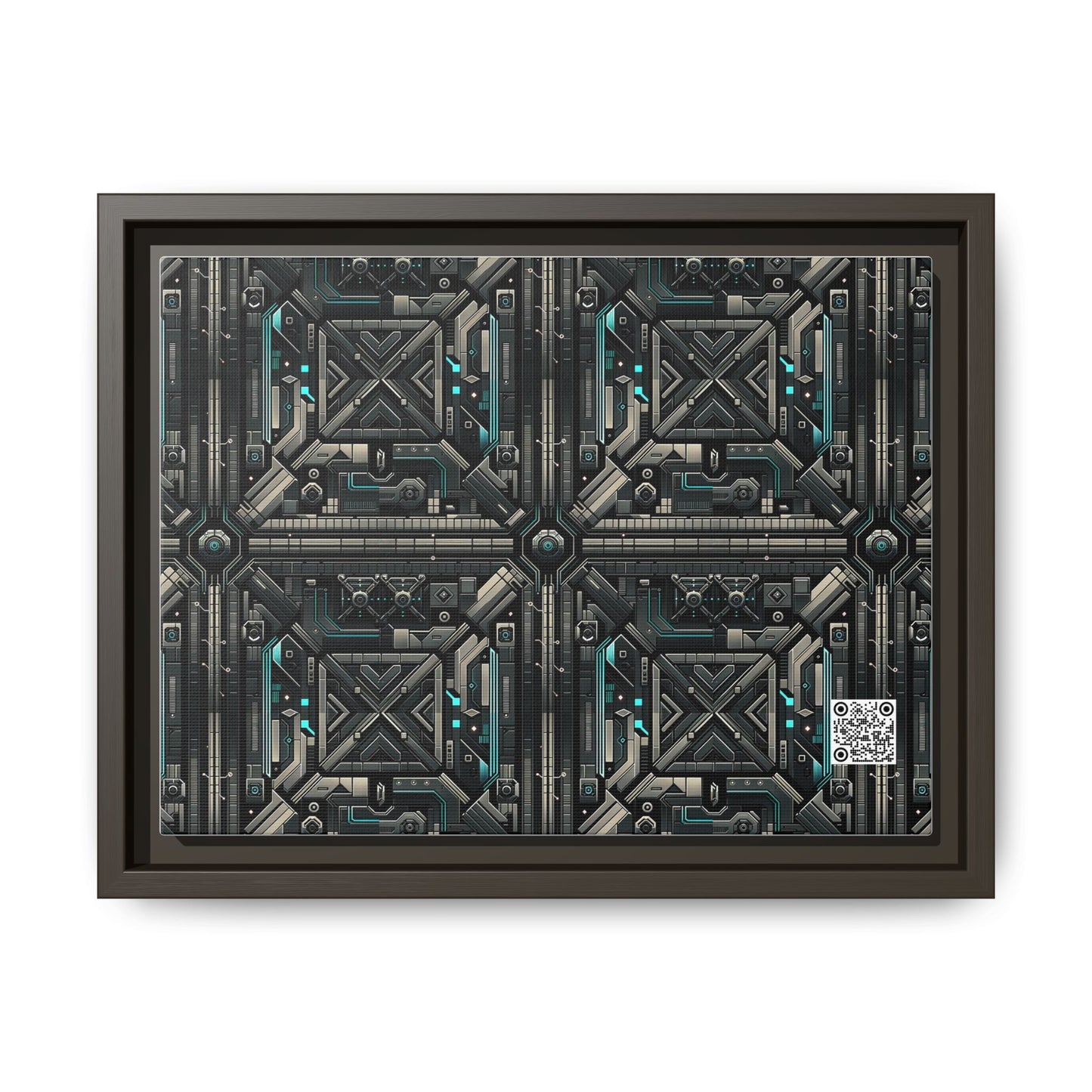 Tech Noir Futuristic Tech Aesthetic with a Dark Twist Matte Canvas, Framed (multi-color) - 8404 Design-59 A