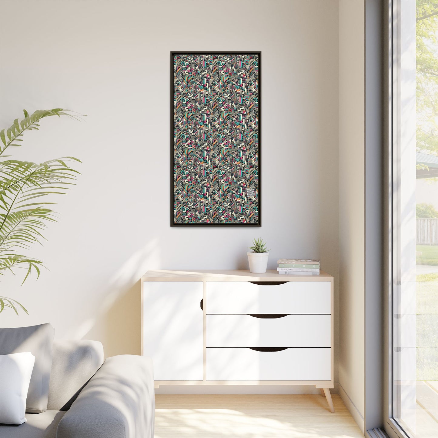 Digital Street Art Urban Street Style Matte Canvas, Framed (multi-color) - 8404 Design-74 B