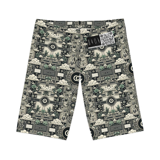 Cyber Garden Party Tech Garden Extravaganza Women's Bike Shorts - 8404 Design-54