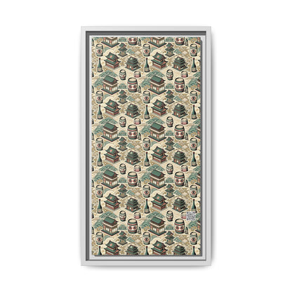 Cultural Artisanal Fusion Contemporary Cultural Elegance Matte Canvas, Framed (multi-Color) - 8404 Design-68 B