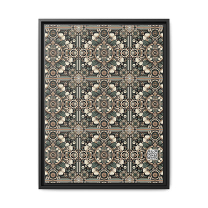 Cyber Garden Party Tech Garden Extravaganza Matte Canvas, Framed (multi-Color) - 8404 Design-66 A