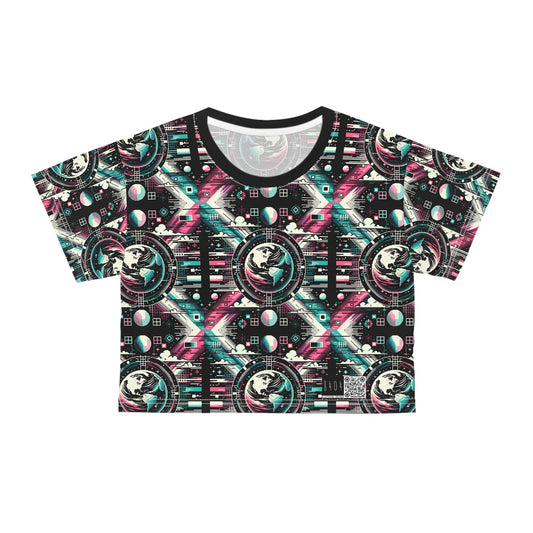Digital Artistry Digital-native Streetwear Crop Tee - 8404 Design-62