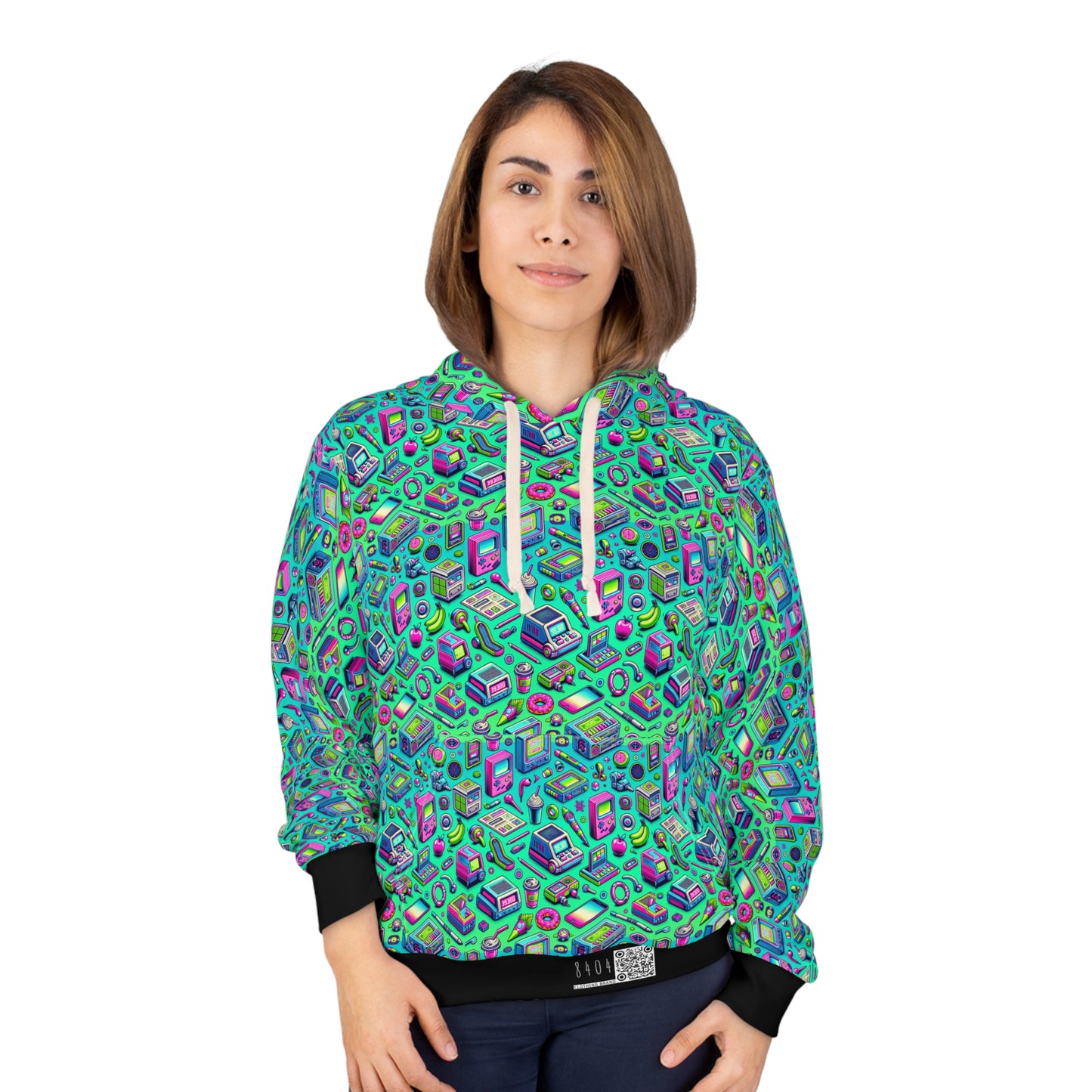 Y2k Revival Nostalgic Futurism Pullover Hoodie - 8404 Design-48