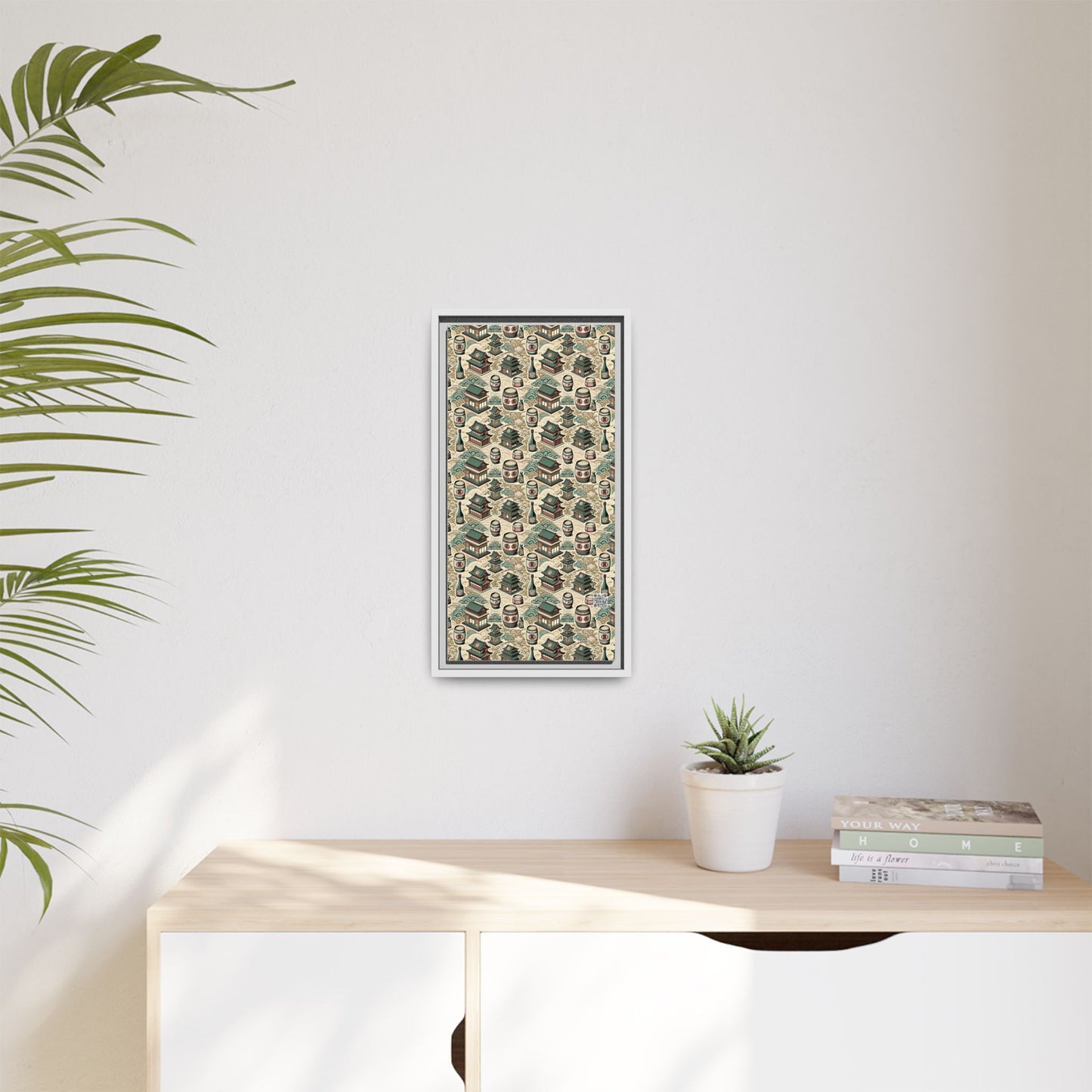 Cultural Artisanal Fusion Contemporary Cultural Elegance Matte Canvas, Framed (multi-Color) - 8404 Design-68 B