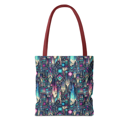 Digital Renaissance Tech-Forward Maximalism Tote Bag - 8404 Design-56