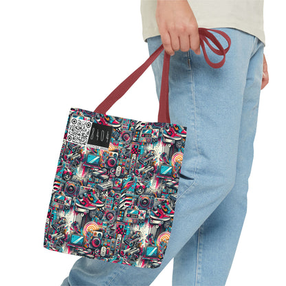 Urban Graffiti Fusion Eclectic Street Art Meets Modern Tech Culture Tote Bag - 8404 Design-50