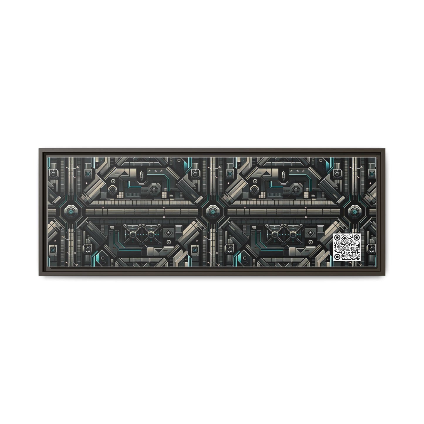 Tech Noir Futuristic Tech Aesthetic with a Dark Twist Matte Canvas, Framed (multi-color) - 8404 Design-59 B