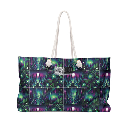 Tech Noir Aesthetics Tech-Forward Urban Dystopia Weekender Bag - 8404 Design-54