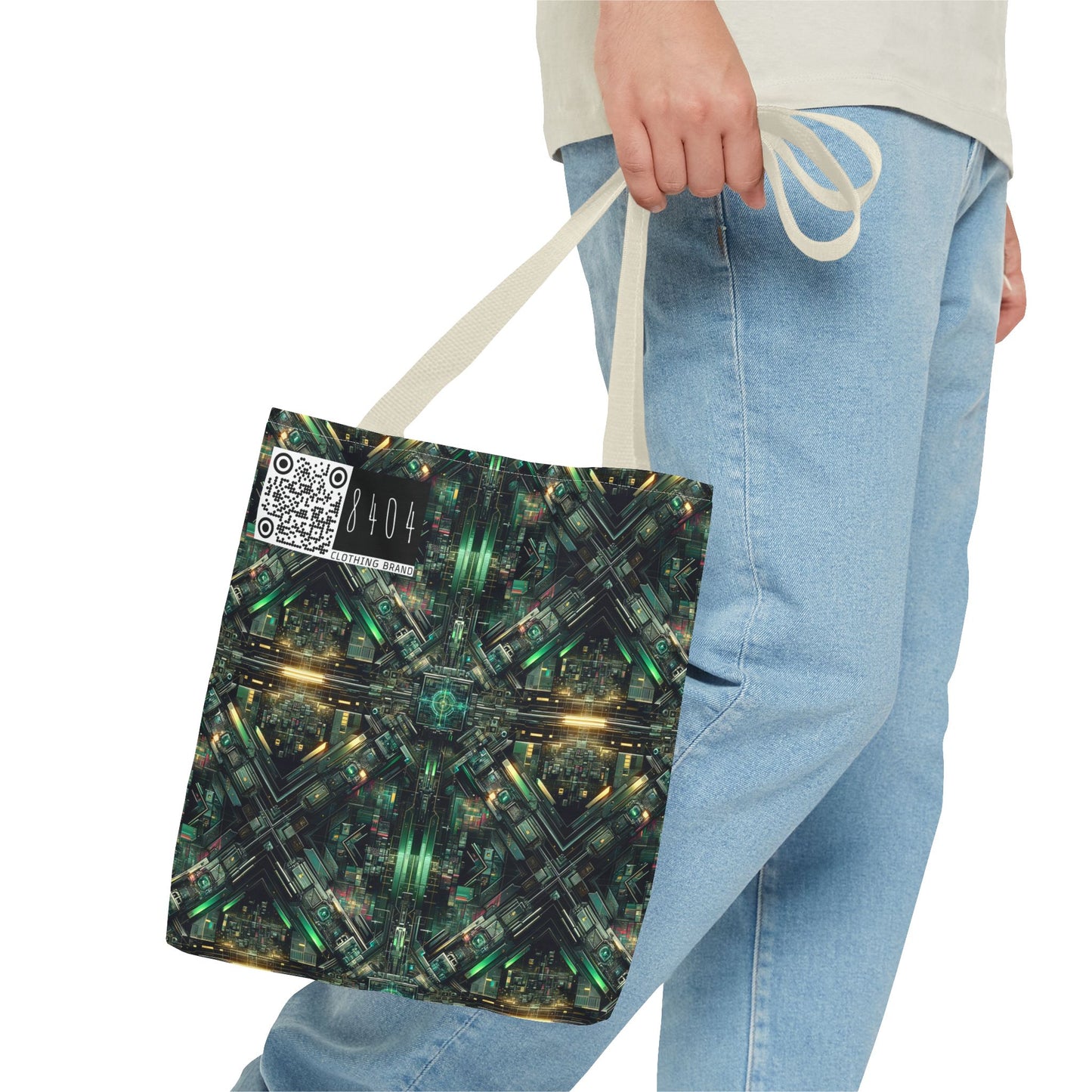 Tech Noir Graphics Tech-Inspired Streetwear Tote Bag - 8404 Design-56