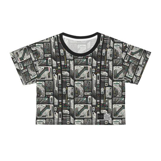 Tech Utility Gear Tech-Forward Minimalism Crop Tee - 8404 Design-45