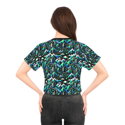 Digital Adventure Graphics Digital Explorer Crop Tee - 8404 Design-55