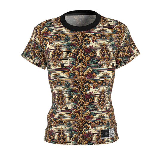 Digital Renaissance Modern Baroque Fusion Women's Cut & Sew Tee - 8404 Design-63