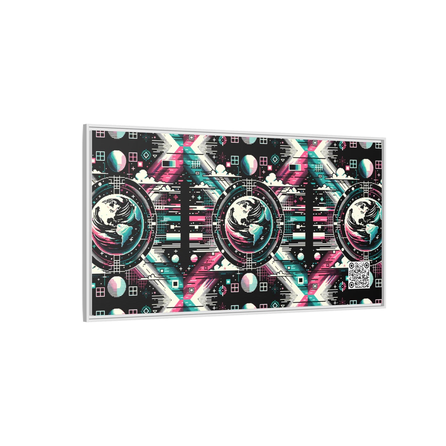 Digital Artistry Digital-native Streetwear Matte Canvas, Framed (multi-color) - 8404 Design-62 B