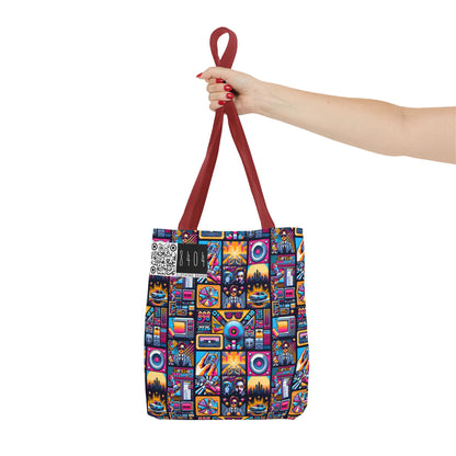Digital Pop Culture Mashup Maximalist Pop Tote Bag - 8404 Design-52