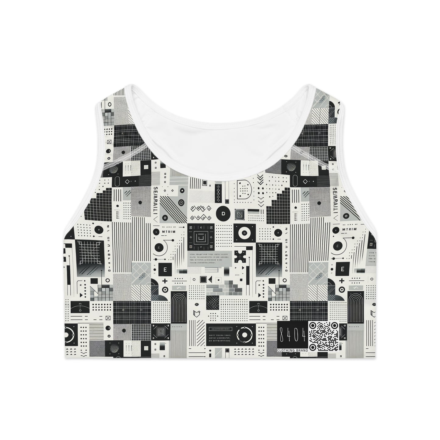 Digital Minimalism Minimalist Tech Sports Bra - 8404 Design-50