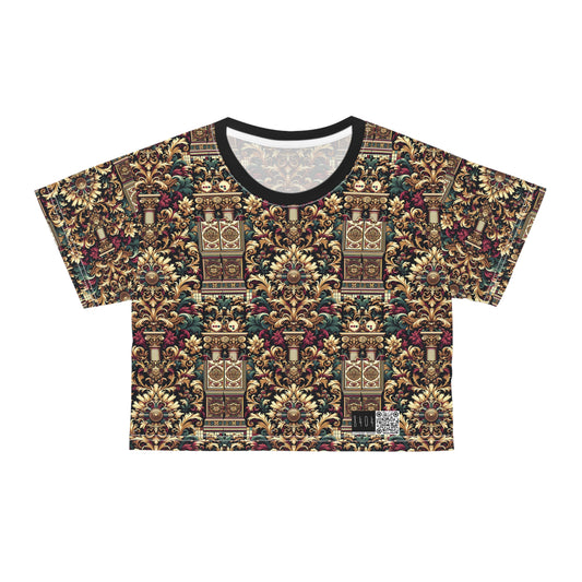 Digital Renaissance Modern Baroque Fusion Crop Tee - 8404 Design-57
