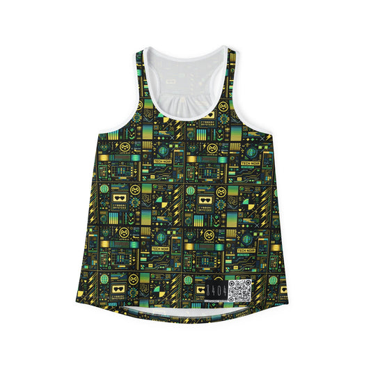 Digital Dystopia Tech Noir Women's Tank Top - 8404 Design-57