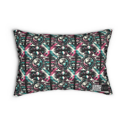 Digital Artistry Digital-native Streetwear Spun Polyester Lumbar Pillow - 8404 Design-62 S