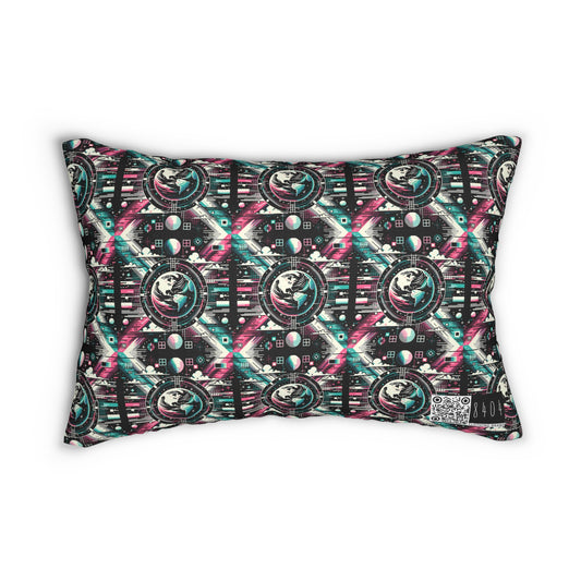 Digital Artistry Digital-native Streetwear Spun Polyester Lumbar Pillow - 8404 Design-62 S