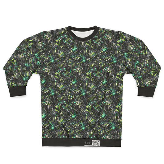 Tech-Infused Graphics Tech-Forward Streetwear Sweatshirt - 8404 Design-47