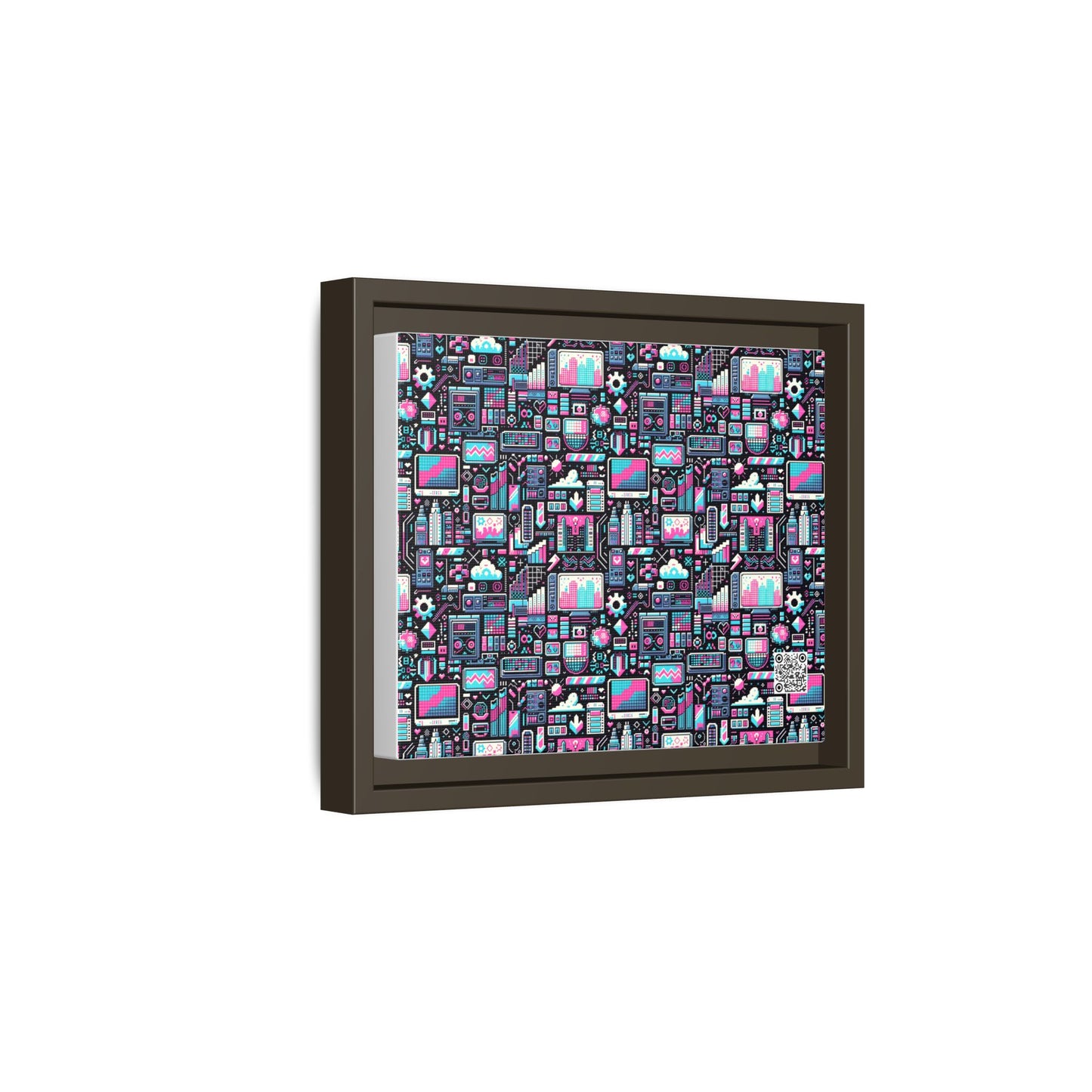 Digital Rebellion Youthful Streetwear with a Rebellious Digital Twist Matte Canvas, Framed (multi-color) - 8404 Design-71 B