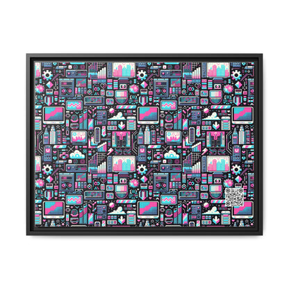 Digital Rebellion Youthful Streetwear with a Rebellious Digital Twist Matte Canvas, Framed (multi-color) - 8404 Design-71 A