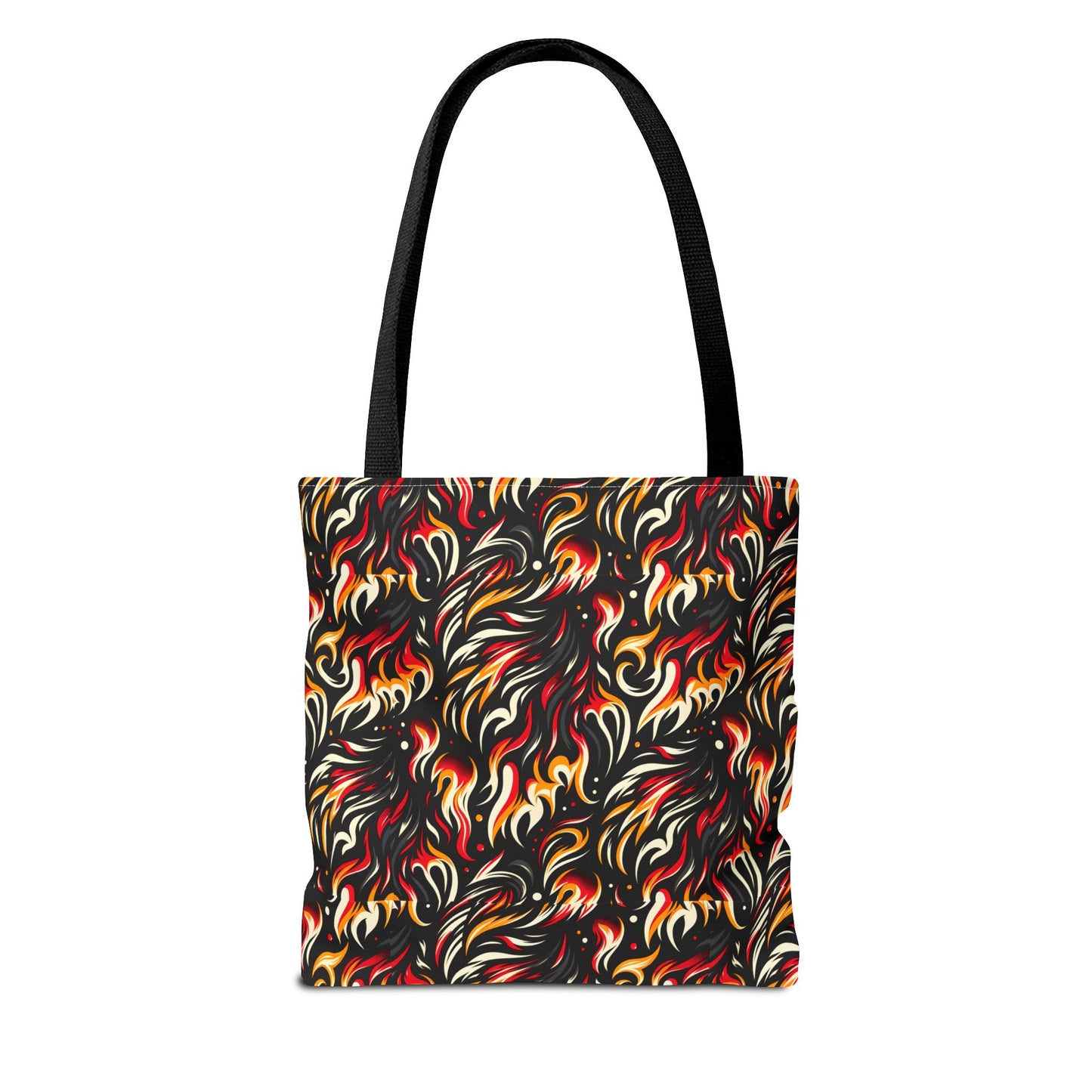 Fire & Flames Bold Streetwear Statement Tote Bag - 8404 Design-60