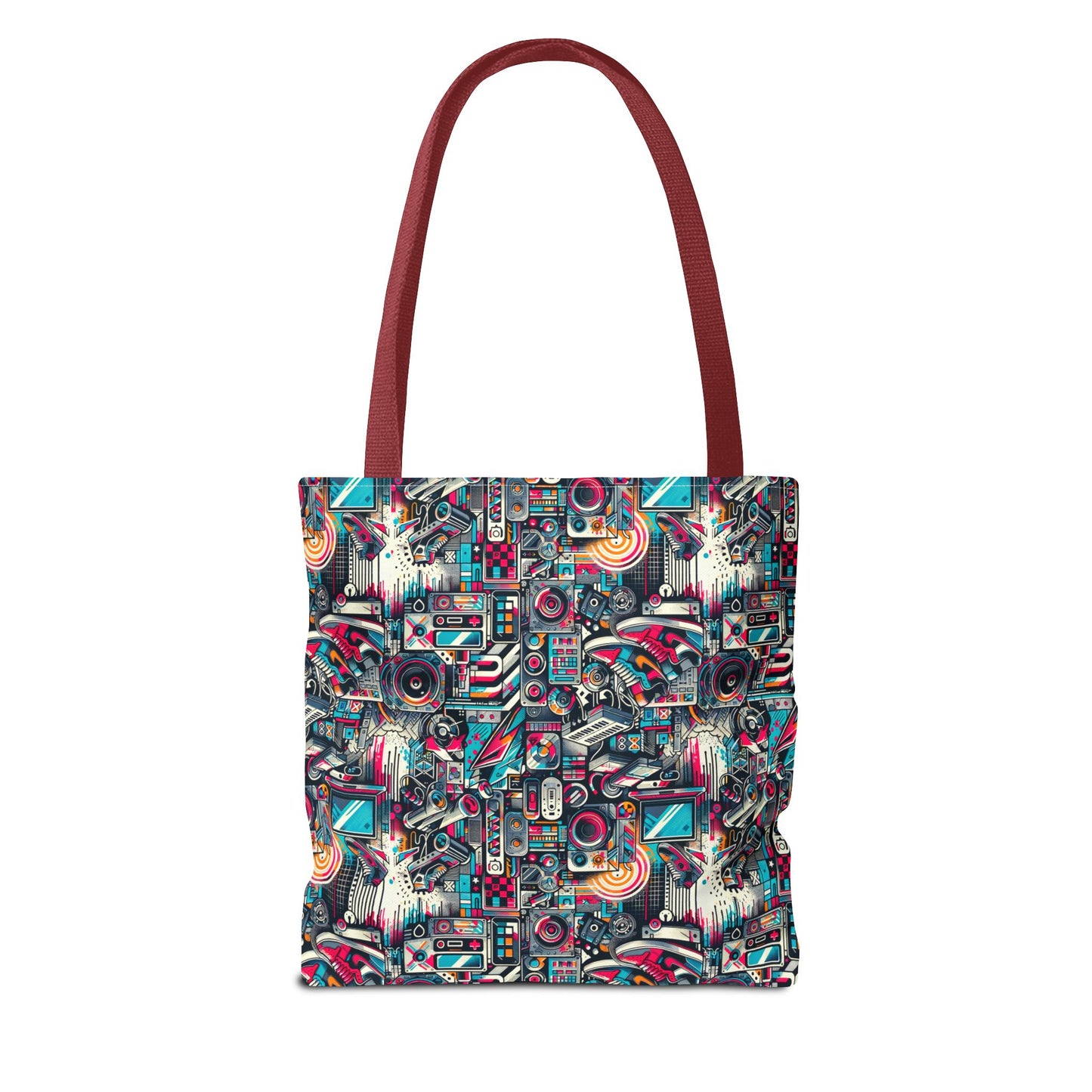 Urban Graffiti Fusion Eclectic Street Art Meets Modern Tech Culture Tote Bag - 8404 Design-50