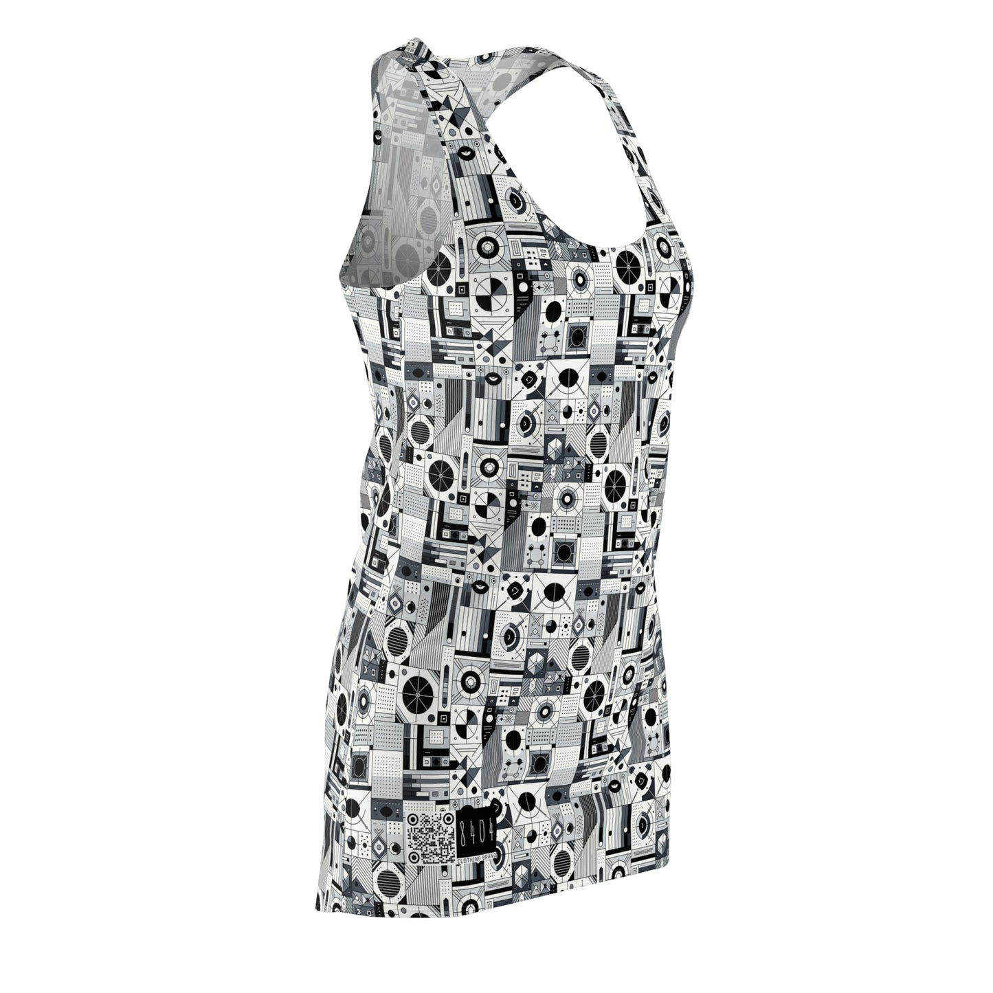 Digital Minimalism Minimalist Tech Women's Cut & Sew Racerback Dress - 8404 Design-65