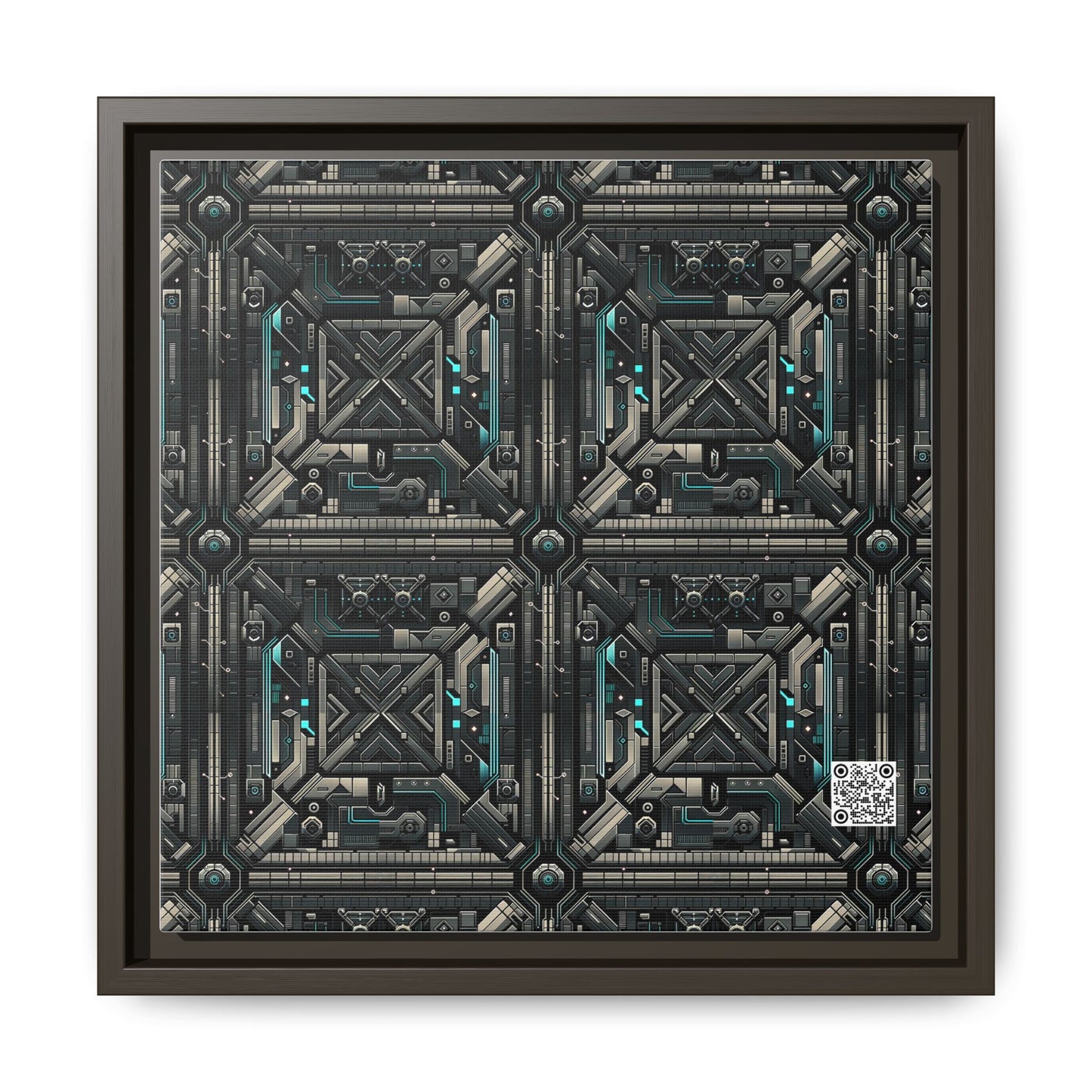 Tech Noir Futuristic Tech Aesthetic with a Dark Twist Matte Canvas, Framed (multi-color) - 8404 Design-59 B