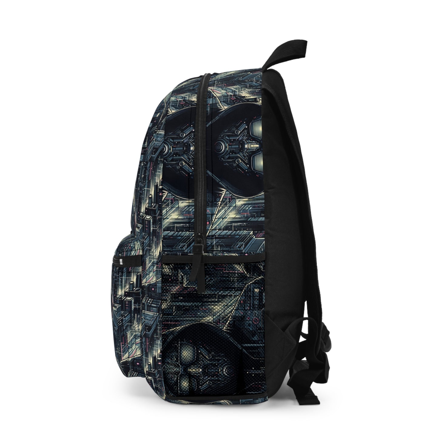 Tech Noir Aesthetics Sleek Tech Streetwear Backpack - 8404 Design-56