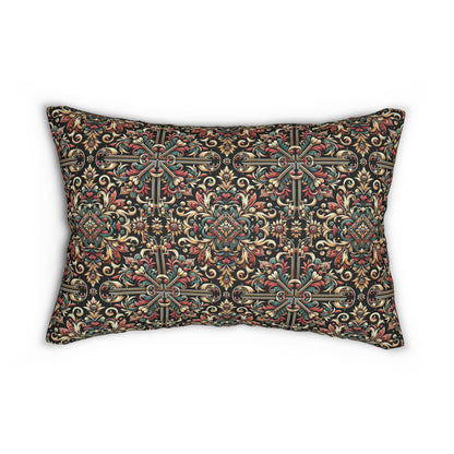 Streetwear Renaissance Artistic Clash of Old and New Spun Polyester Lumbar Pillow - 8404 Design-46 B