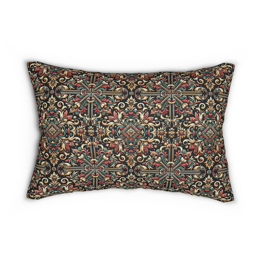 Streetwear Renaissance Artistic Clash of Old and New Spun Polyester Lumbar Pillow - 8404 Design-46 B