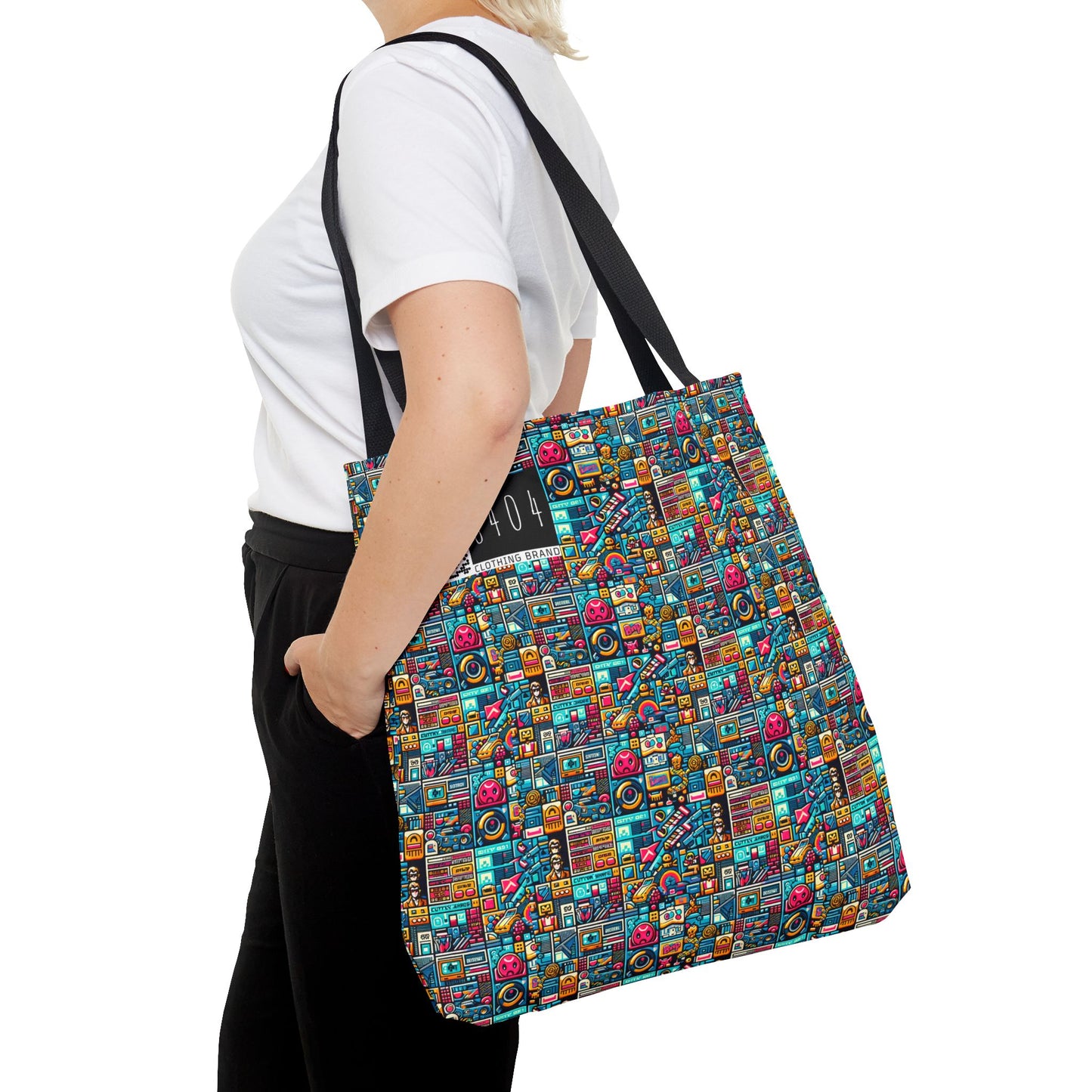 Digital Pop Culture Mashup Maximalist Pop Tote Bag - 8404 Design-47