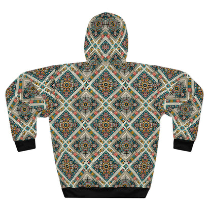 Cultural Fusion Tech Blend of Cultural Heritage With Tech-Inspired Elements Pullover Hoodie - 8404 Design-64