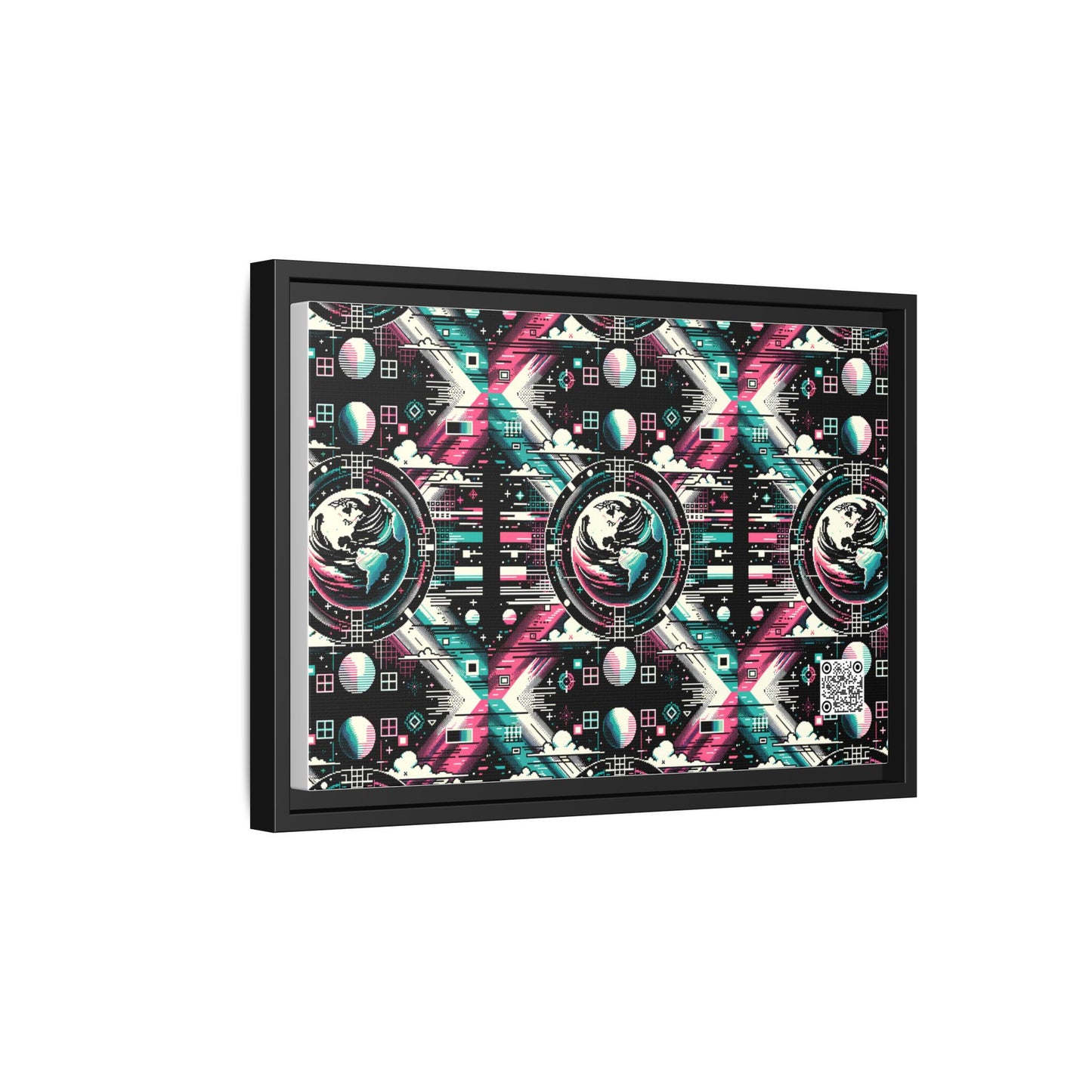 Digital Artistry Digital-native Streetwear Matte Canvas, Framed (multi-color) - 8404 Design-62 B