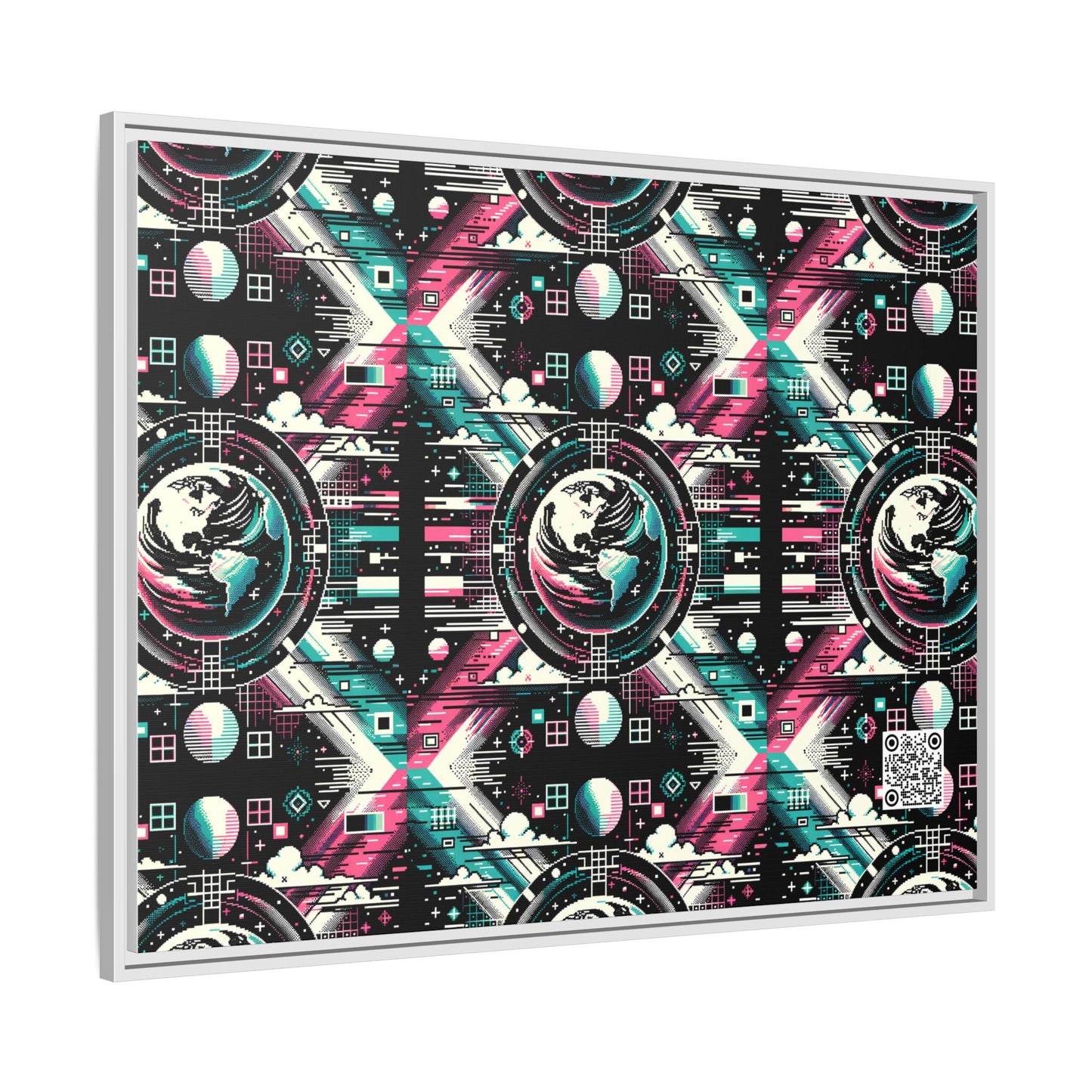 Digital Artistry Digital-native Streetwear Matte Canvas, Framed (multi-color) - 8404 Design-62 A