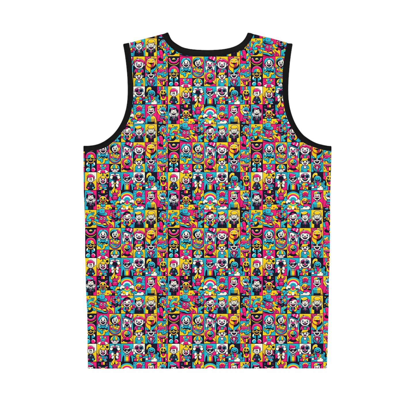 Neon Pop Playful Pop Culture Mashup Basketball Jersey - 8404 Design-60