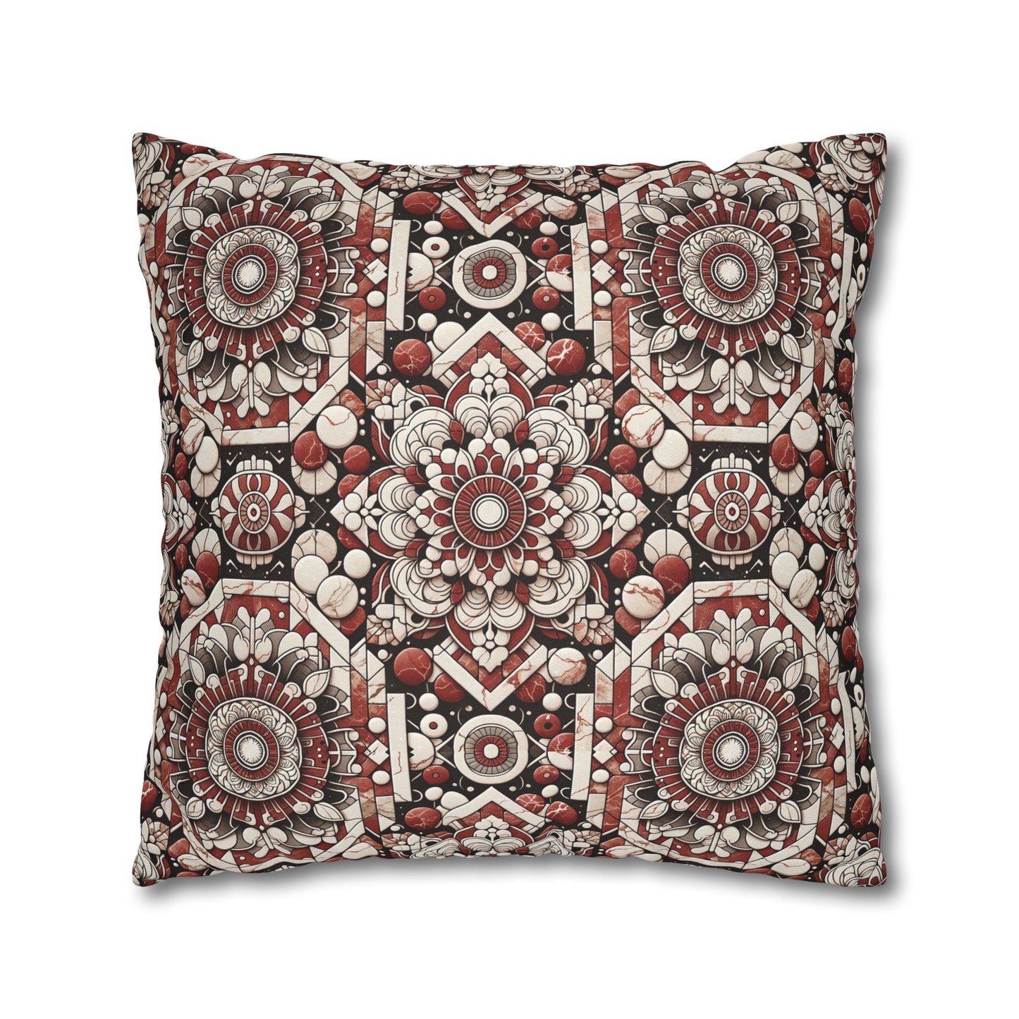 Neo Jomon Sculptural Aesthetics Artisanal Streetwear Spun Polyester Square Pillowcase - 8404 Design-55