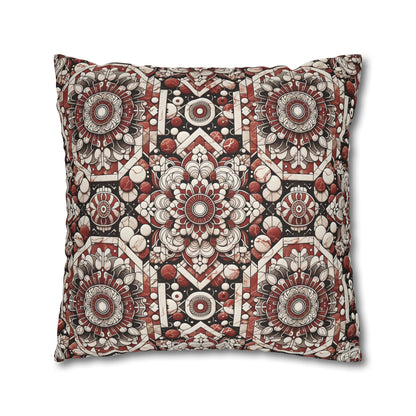 Neo Jomon Sculptural Aesthetics Artisanal Streetwear Spun Polyester Square Pillowcase - 8404 Design-55