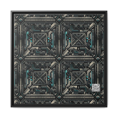 Tech Noir Futuristic Tech Aesthetic with a Dark Twist Matte Canvas, Framed (multi-color) - 8404 Design-59 A