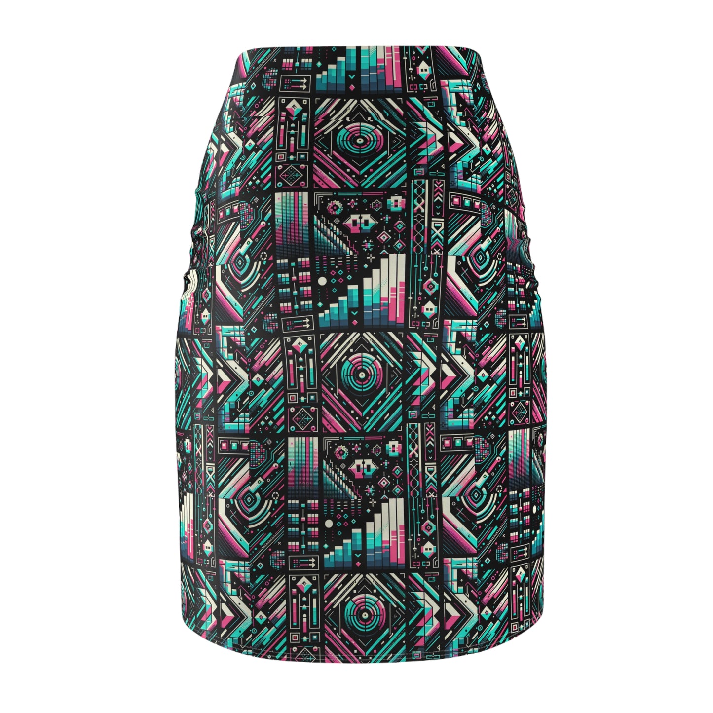 Digital Artistry Digital-native Streetwear Women's Pencil Skirt - 8404 Design-60