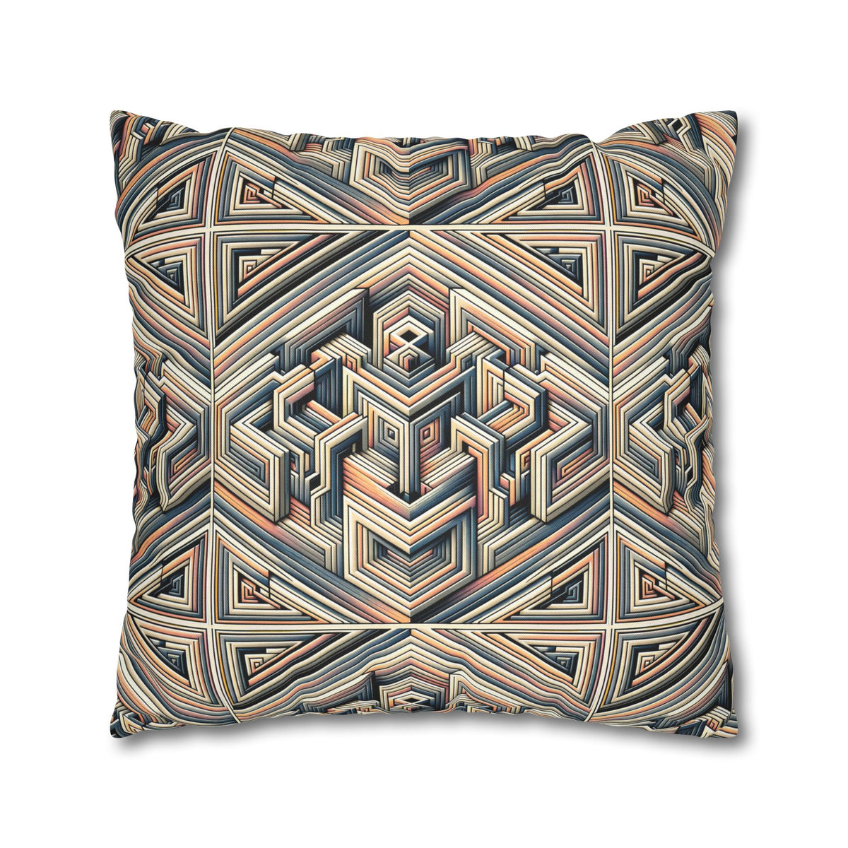 Tech Illusion Graphics Futuristic Artistry Spun Polyester Square Pillowcase - 8404 Design-52
