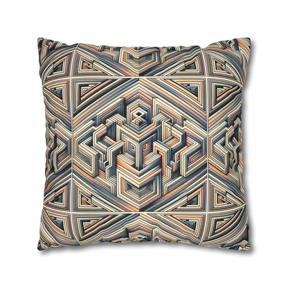 Tech Illusion Graphics Futuristic Artistry Spun Polyester Square Pillowcase - 8404 Design-52