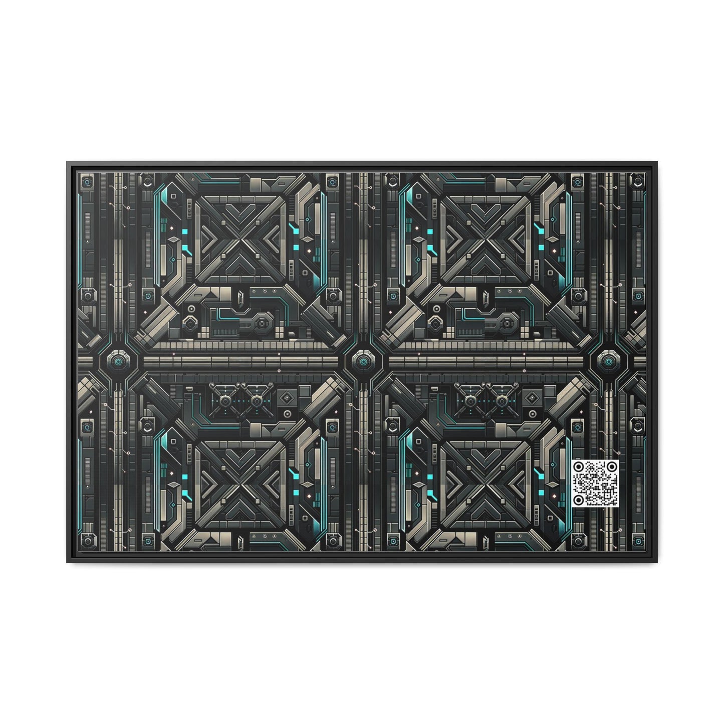 Tech Noir Futuristic Tech Aesthetic with a Dark Twist Matte Canvas, Framed (multi-color) - 8404 Design-59 A
