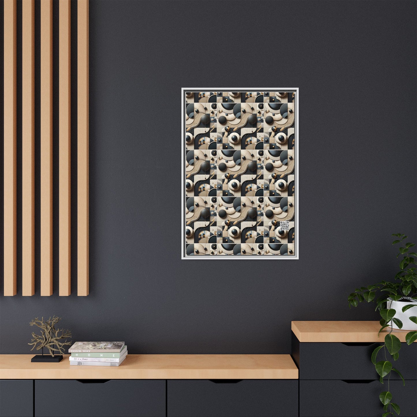 Tech-forward Luxe Streetwear Tech Luxe Fusion Matte Canvas, Framed (multi-color) - 8404 Design-71 A