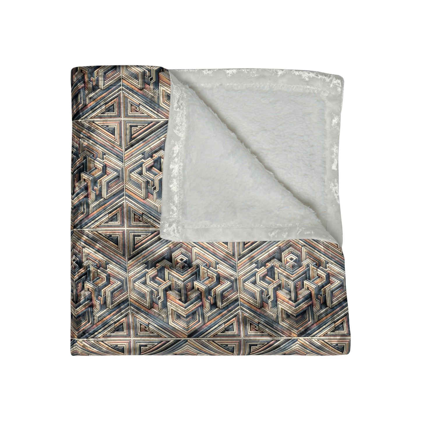 Tech Illusion Graphics Futuristic Artistry Crushed Velvet Blanket - 8404 Design-52