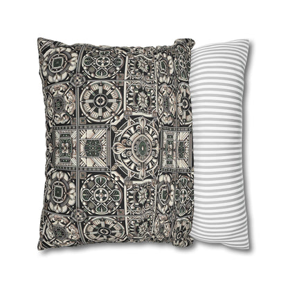 Cyber Garden Party Tech Garden Extravaganza Spun Polyester Square Pillowcase - 8404 Design-45