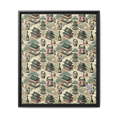 Cultural Artisanal Fusion Contemporary Cultural Elegance Matte Canvas, Framed (multi-Color) - 8404 Design-68 B