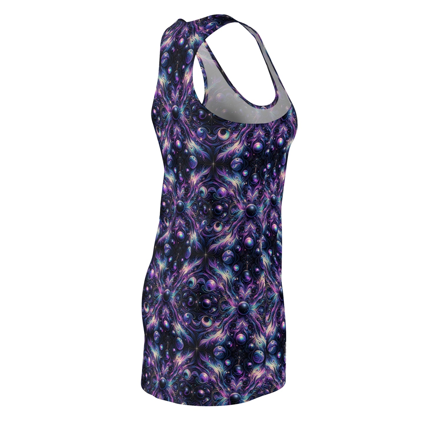Galactic Hues Tech-Forward Cosmic Fusion Women's Cut & Sew Racerback Dress - 8404 Design-41